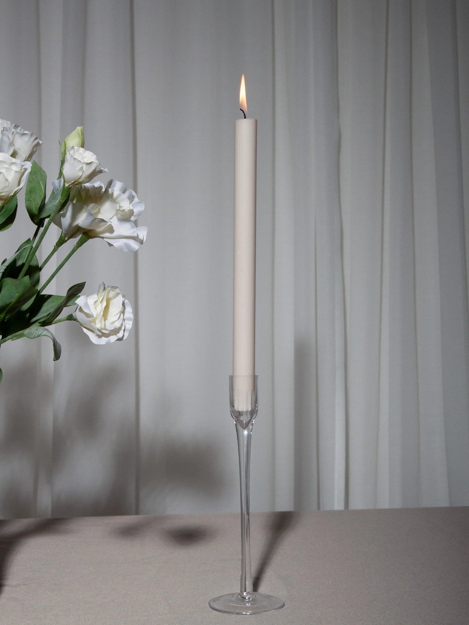 Simple Glass Candlestick Set of 3